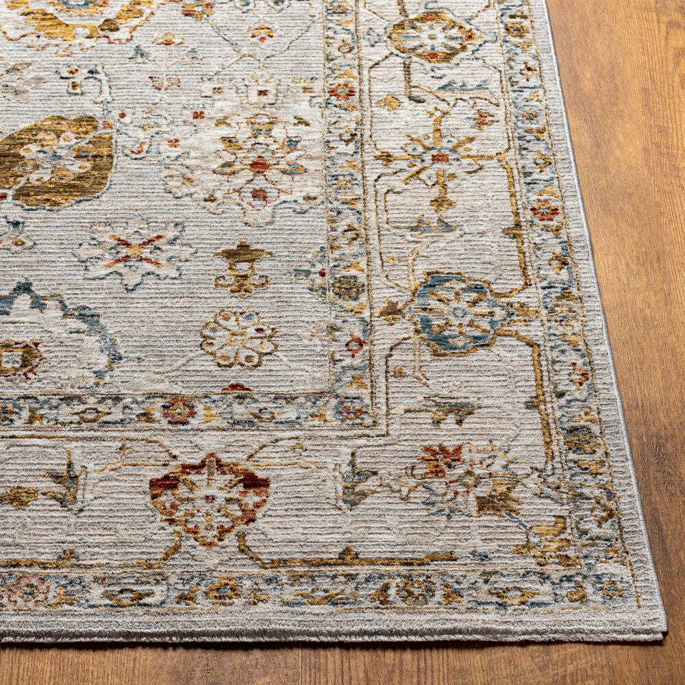 Reina Cream/Rust Machine Woven Rug REN-2307 - front