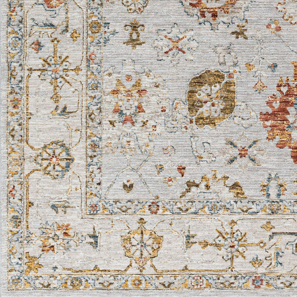 Reina Cream/Rust Machine Woven Rug REN-2307 - swatch