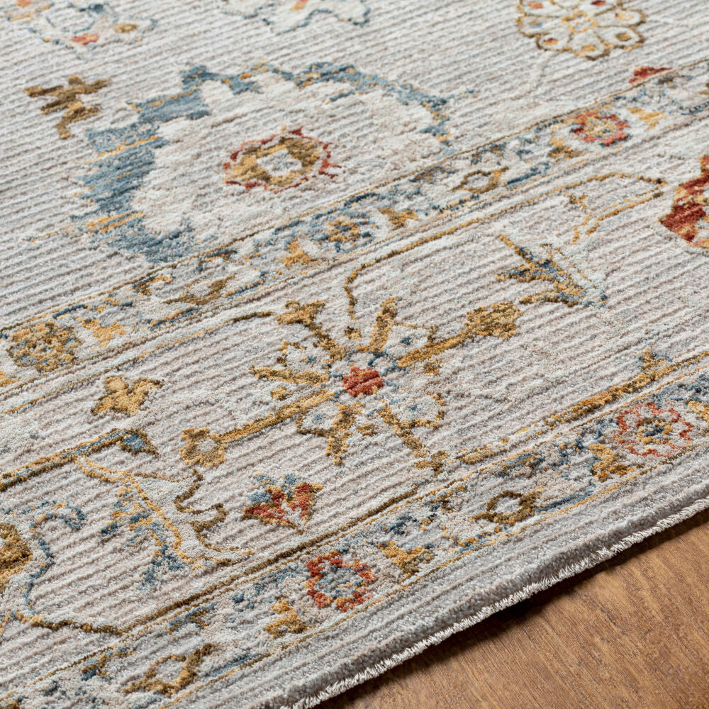 Reina Cream/Rust Machine Woven Rug REN-2307 - texture