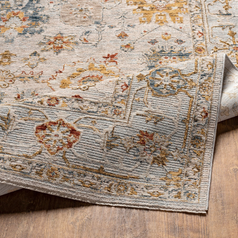 Reina Cream/Tan Machine Woven Rug REN-2309 - fold