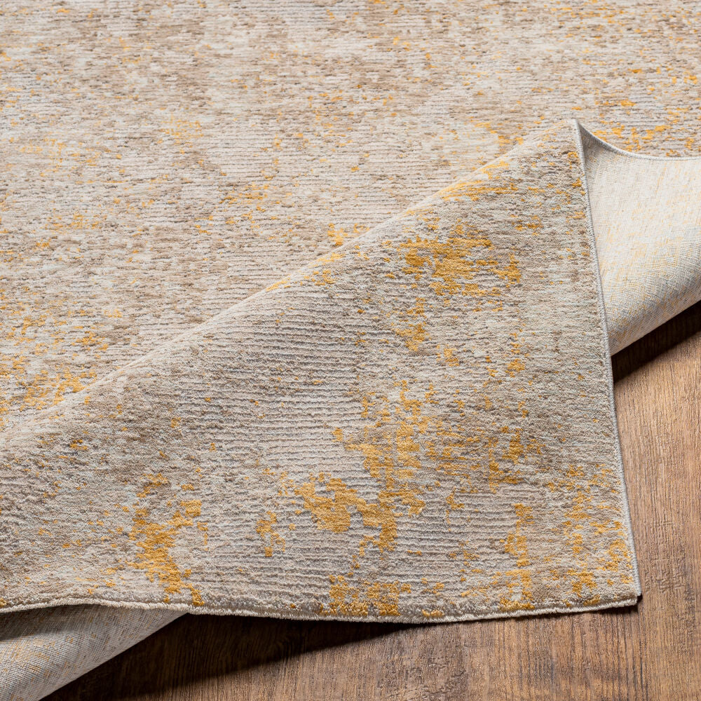 Reina Light Brown/Tan Machine Woven Rug - fold