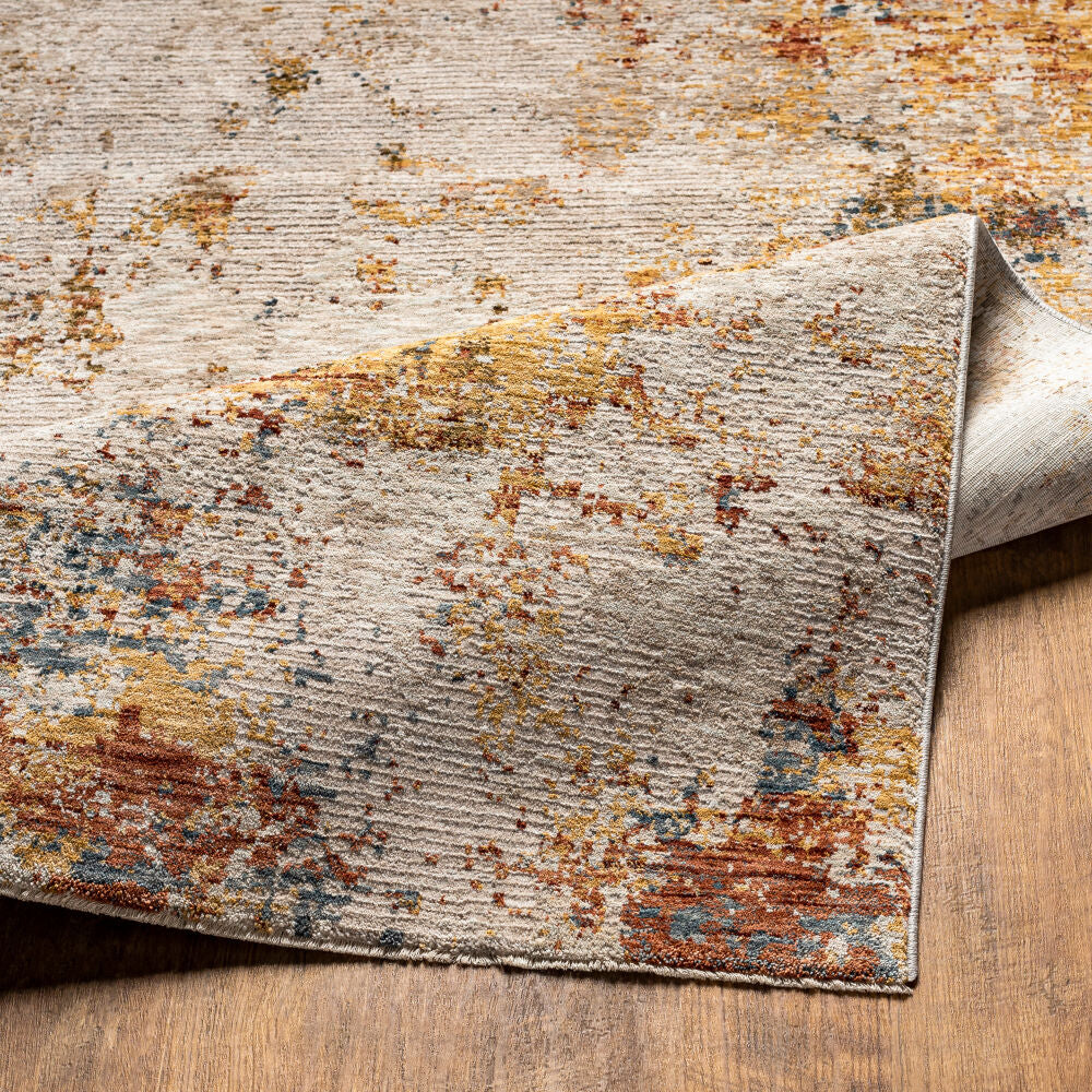 Reina Cream/Rust Machine Woven Rug REN-2311 - fold