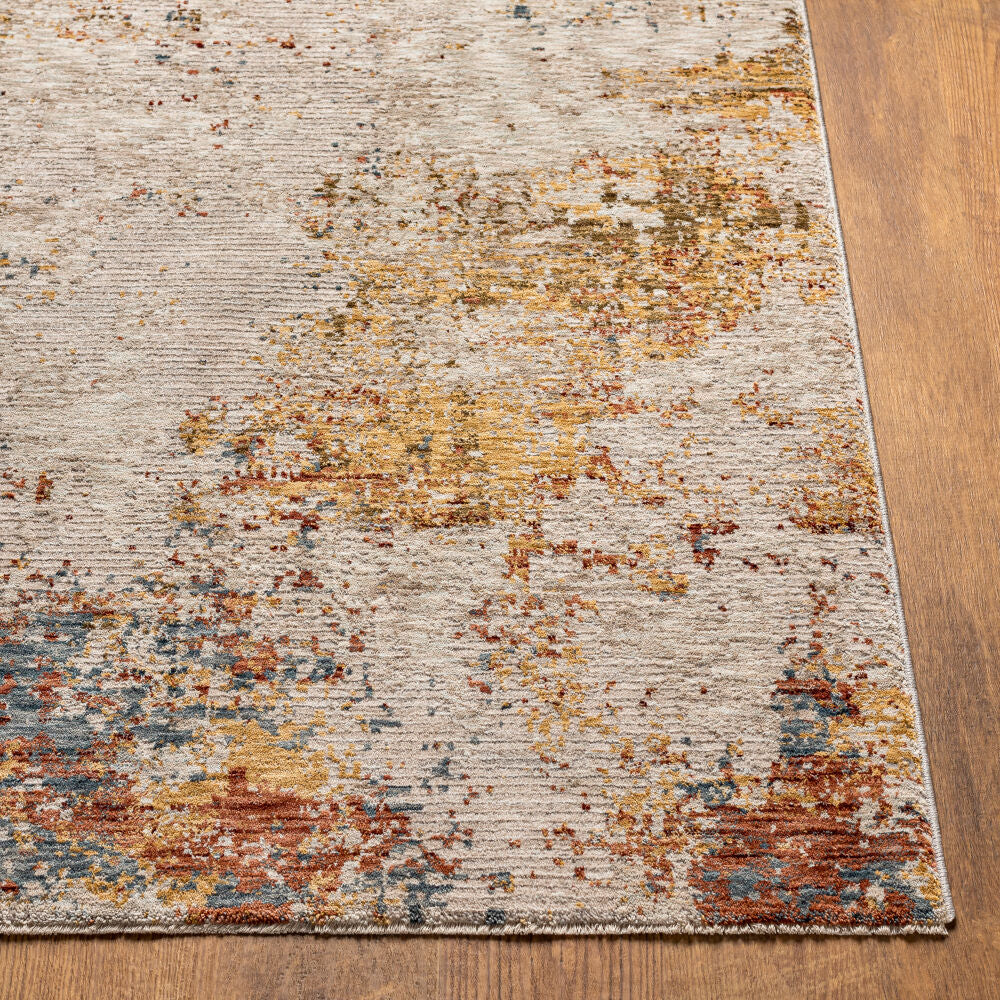Reina Cream/Rust Machine Woven Rug REN-2311 - front