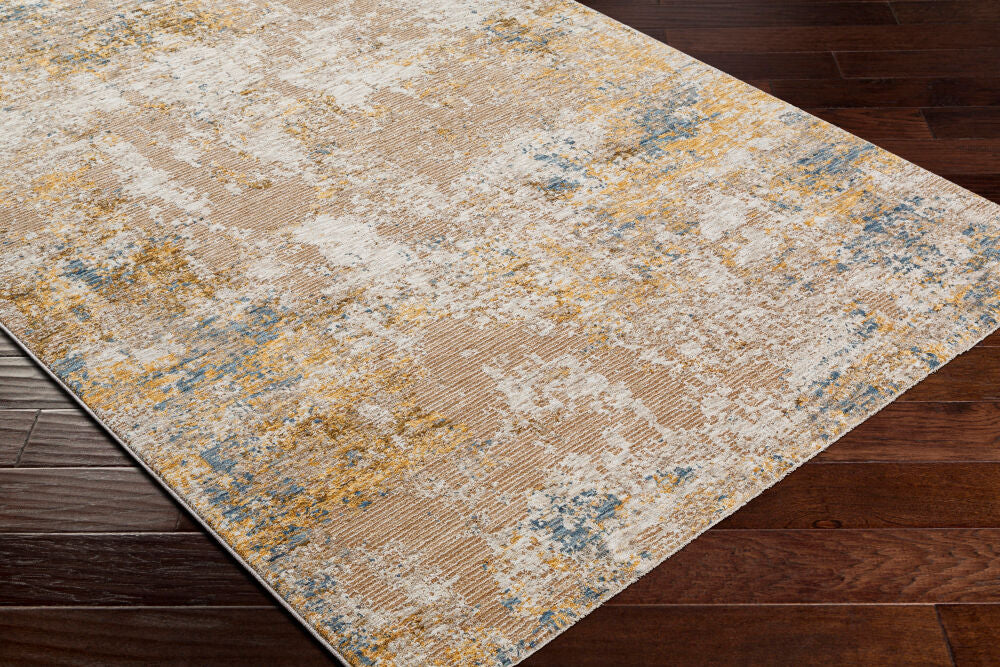 Reina Cream/Tan Machine Woven Rug REN-2312 - corner