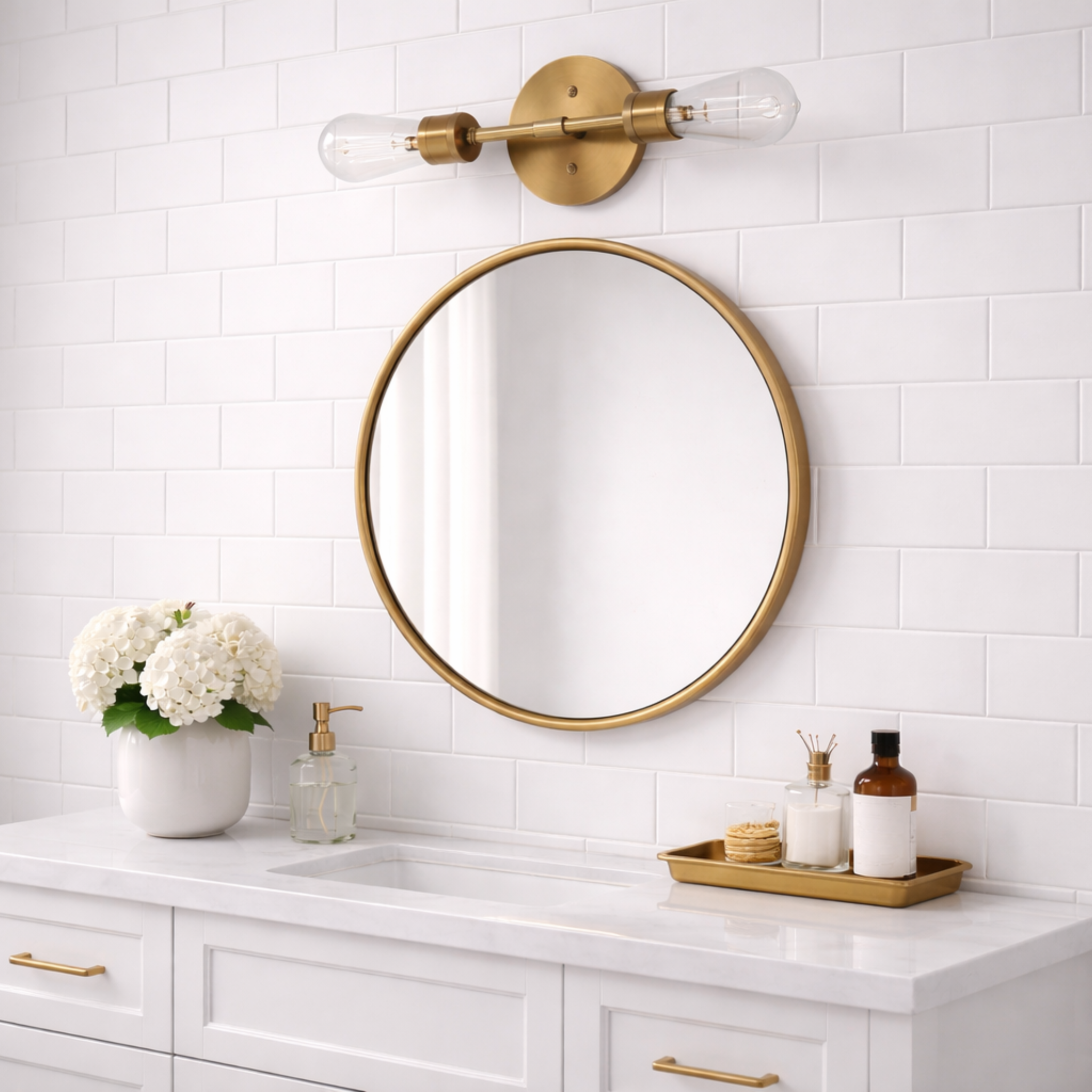 Reverie Double Lights Wall Sconce | Sleek and Symmetrical Modern Lighting