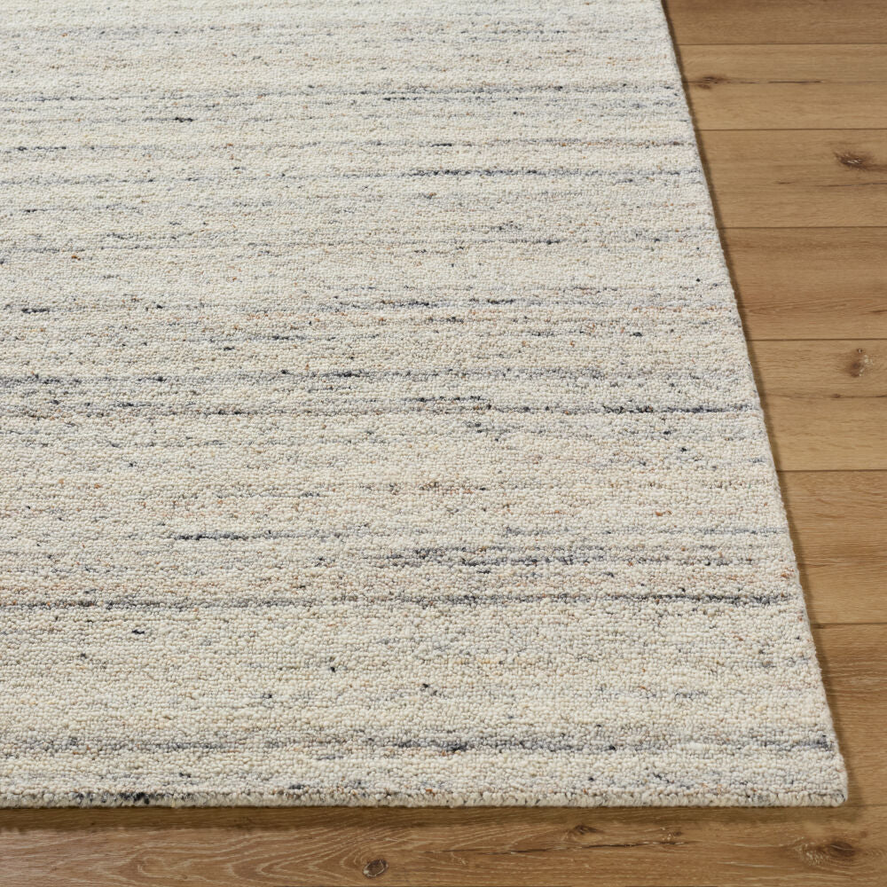 Romford Charcoal/Taupe Handmade Rug - front