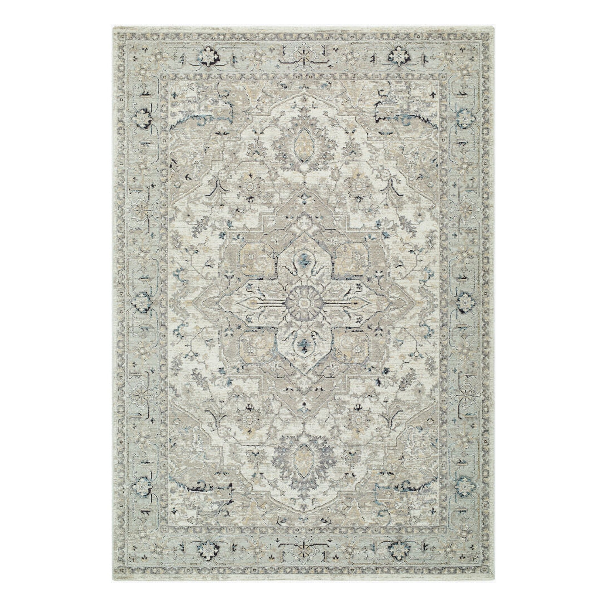 Reflection Beige/Medium Gray Machine Woven Rug RFL-2303 - 2'7" x 10'