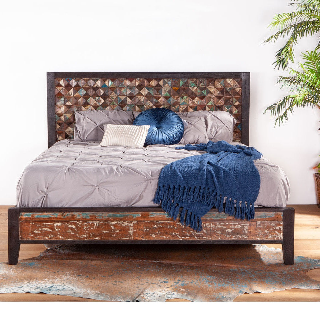 Mayan Reclaimed Wood Queen Platform Bed