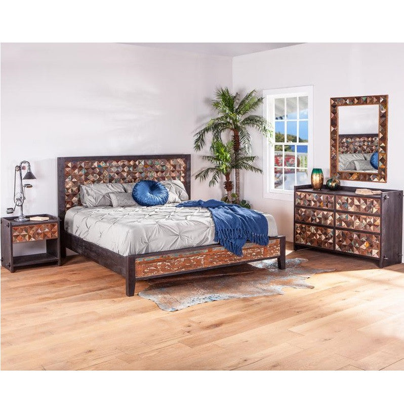 Mayan Reclaimed Wood Queen Platform Bed