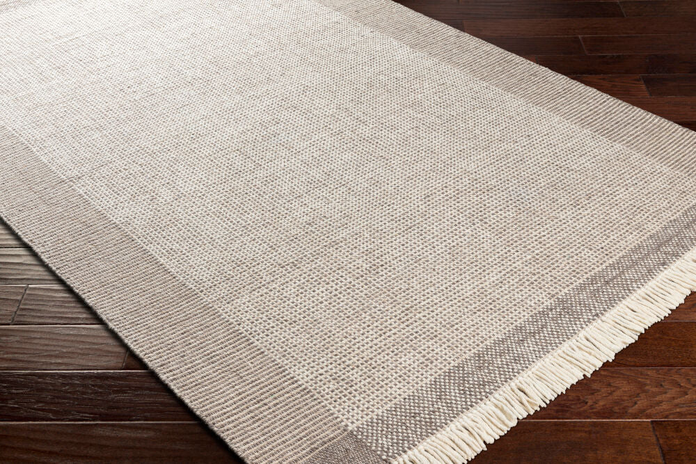 Reliance Beige/Cream Handmade Rug - corner