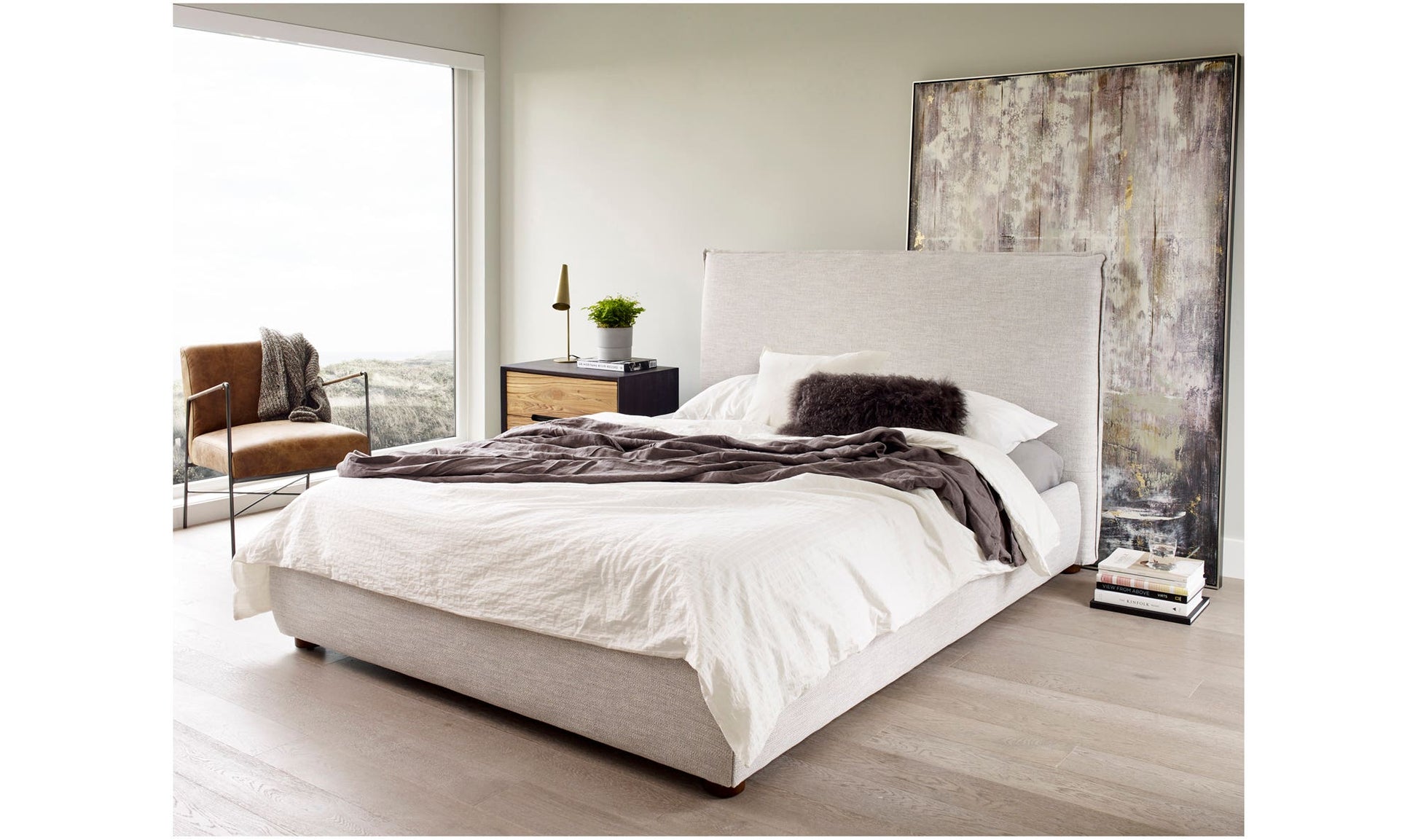 Luzon Queen Bed Light Grey by Moe's Home Collection - view 6