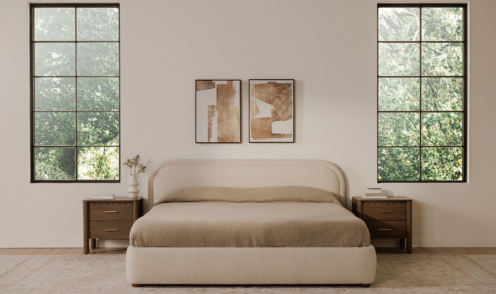 Colin Queen Bed Oatmeal by Moe's Home Collection - view 10