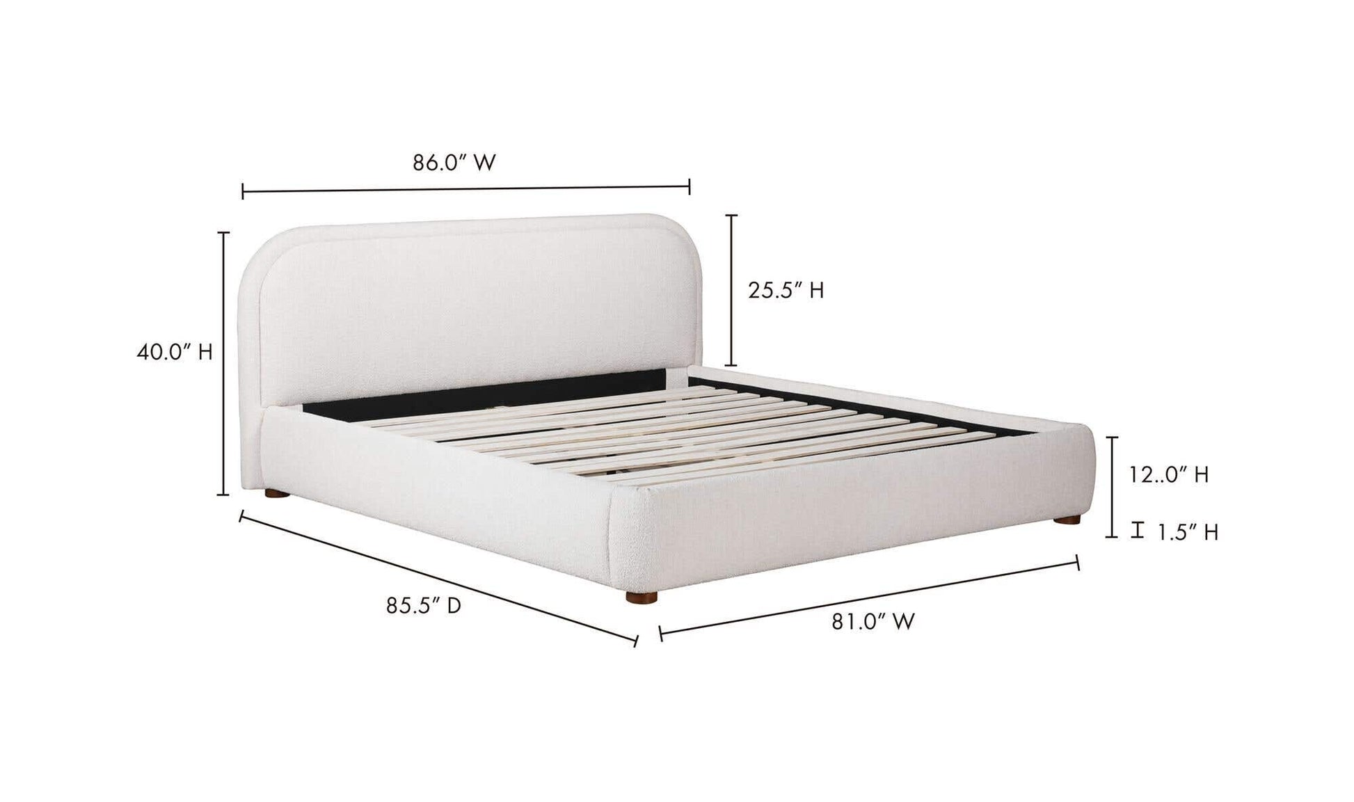 Colin King Bed Oatmeal by Moe's Home Collection - view 17