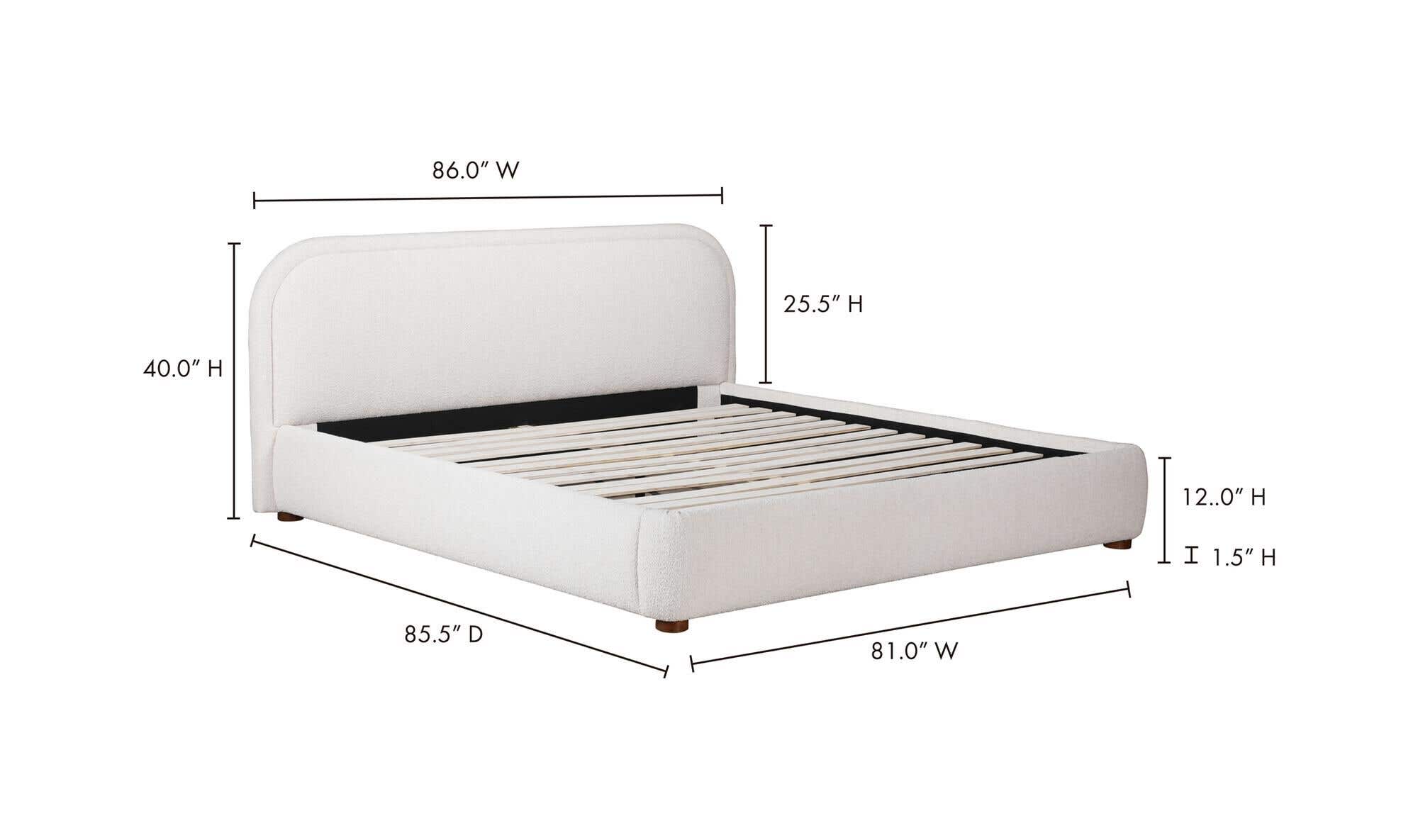 Colin King Bed Oatmeal by Moe's Home Collection - view 17