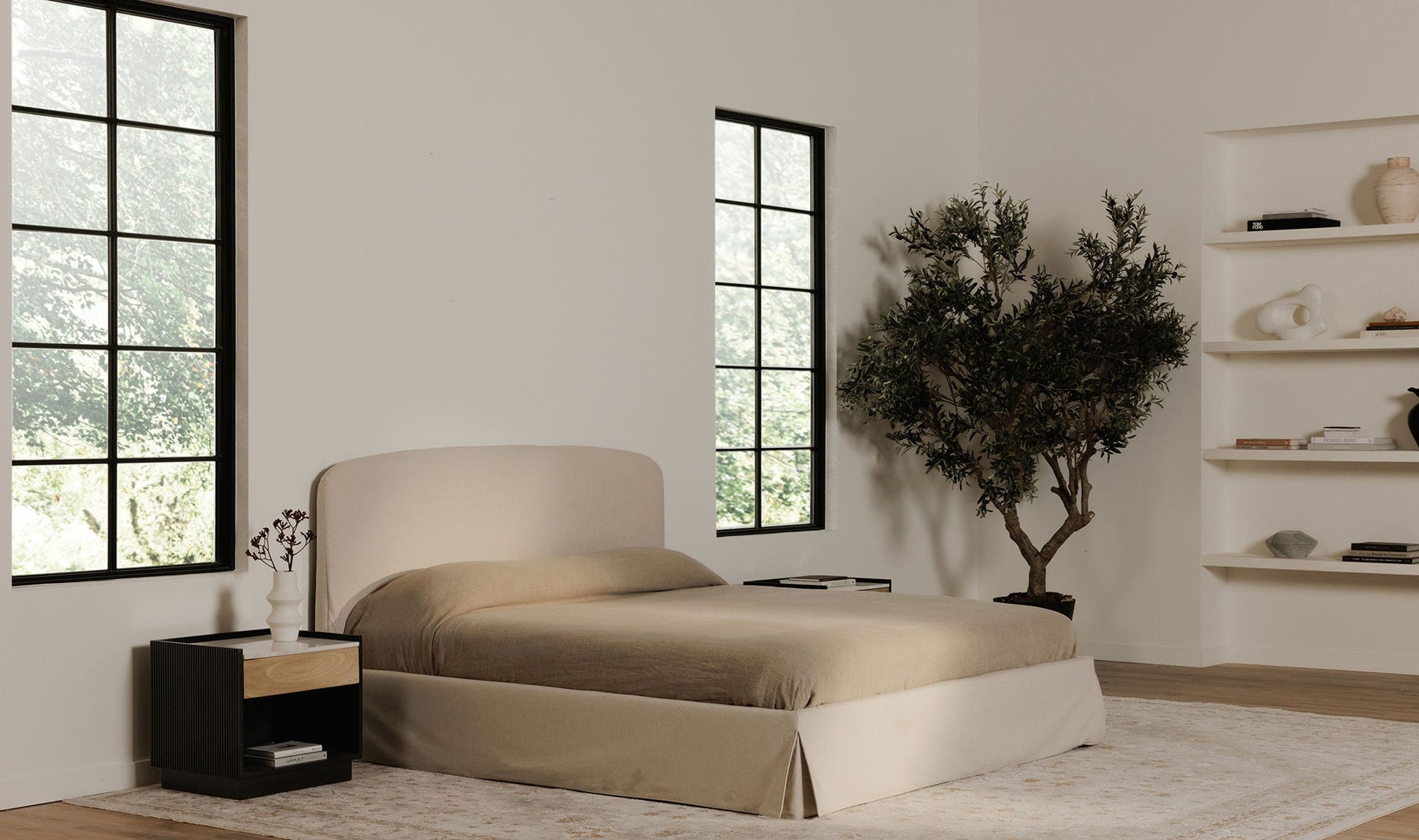 Joan Queen Storage Bed Cream by Moe's Home Collection - view 11