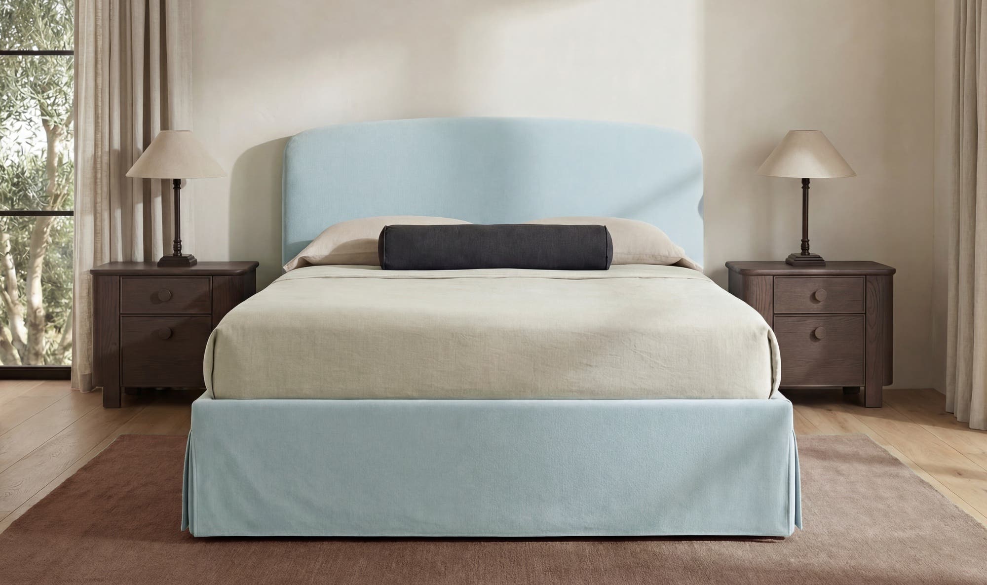Joan Queen Storage Bed Light Blue by Moe's Home Collection - view 4