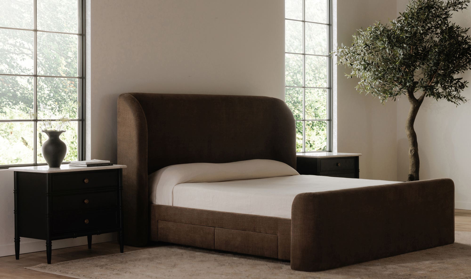 Sophia Queen Storage Bed Brown by Moe's Home Collection - view 7