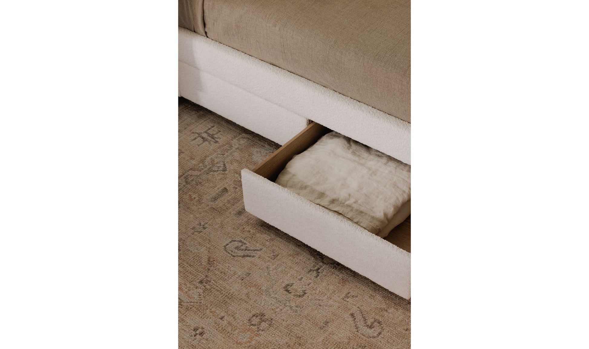 Sophia Queen Storage Bed Cream by Moe's Home Collection - view 9