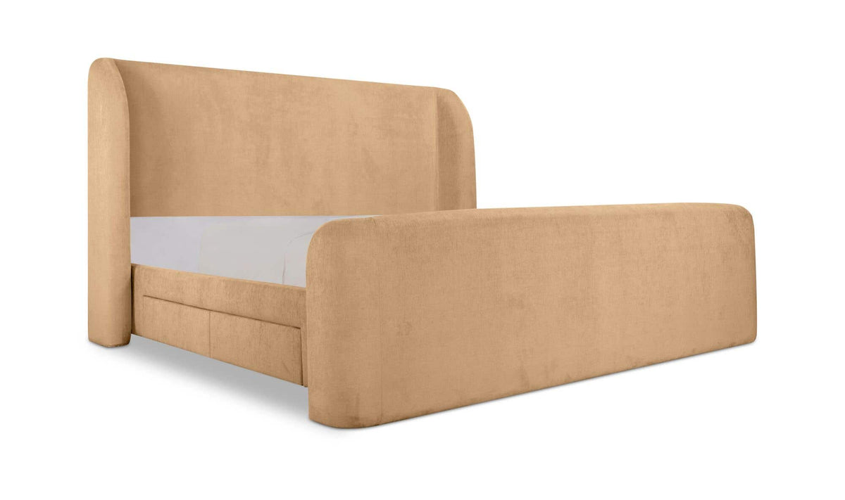 Sophia Queen Storage Bed Golden Wheat by Moe's Home Collection - view 2