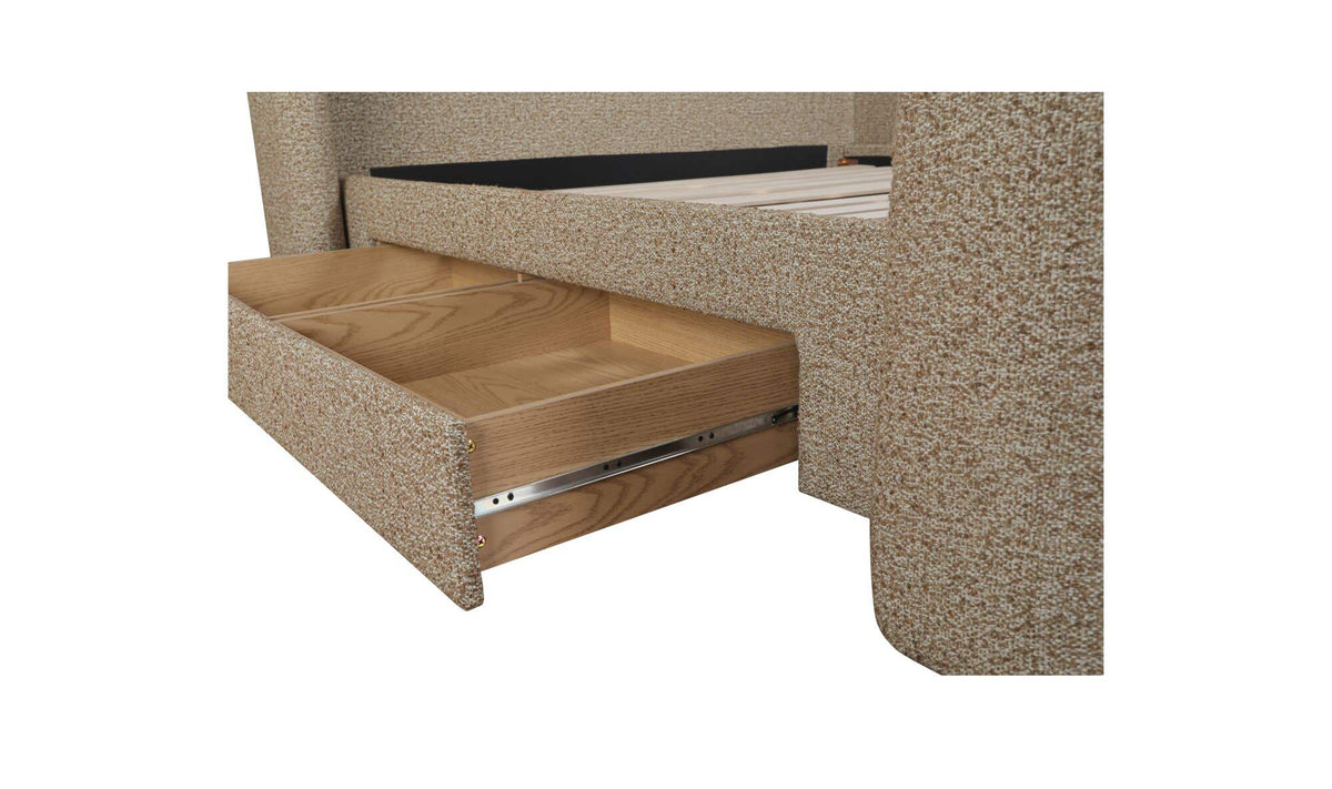 Sophia Queen Storage Bed Speckled Light Brown by Moe's Home Collection - view 12