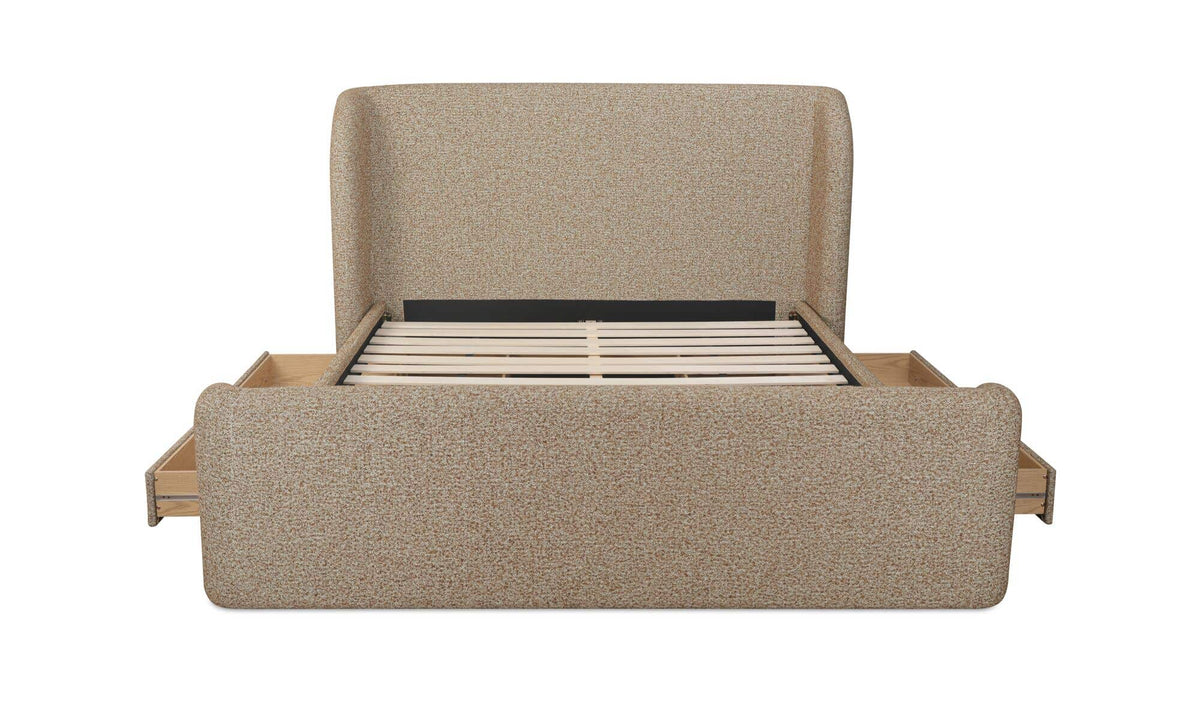 Sophia Queen Storage Bed Speckled Light Brown by Moe's Home Collection - view 7