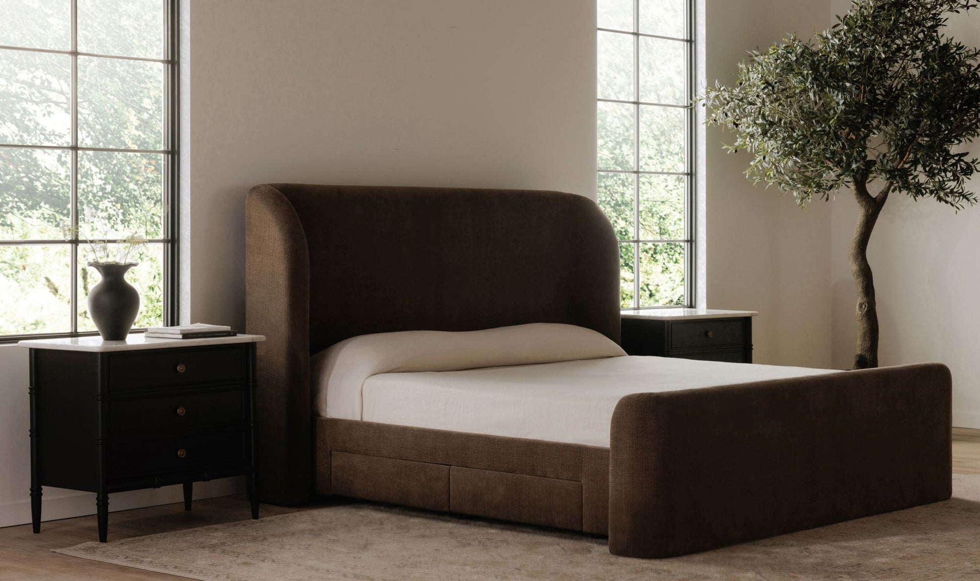 Sophia King Storage Bed Brown by Moe's Home Collection - view 7