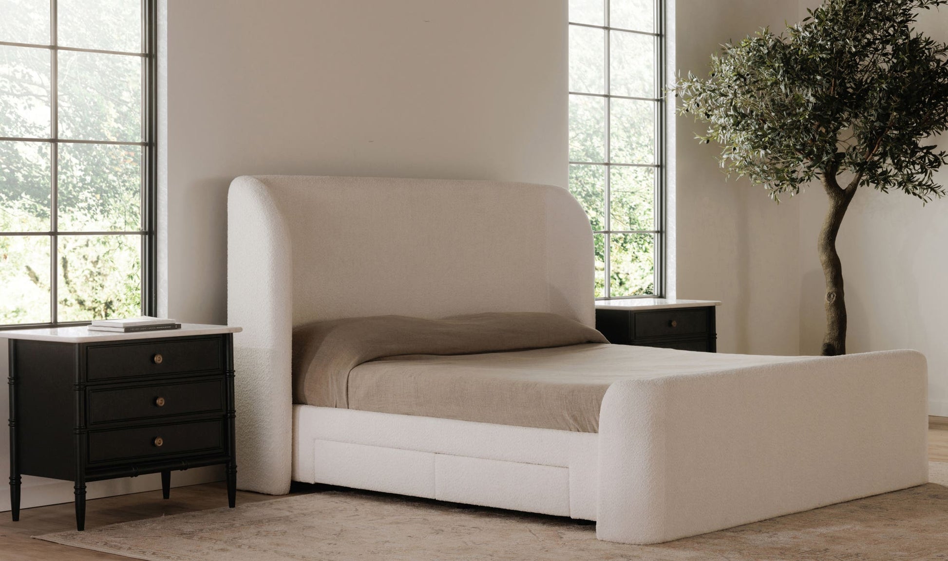 Sophia King Storage Bed Cream by Moe's Home Collection - view 7