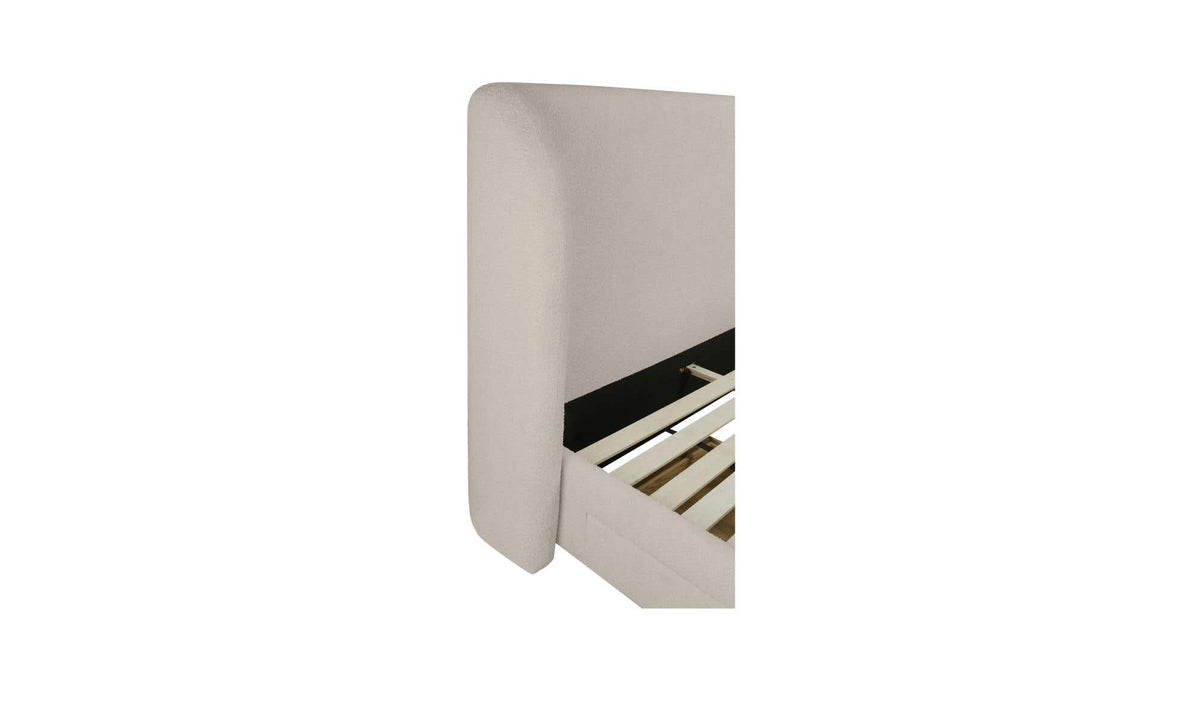 Sophia King Storage Bed Cream Chenille by Moe's Home Collection - view 12