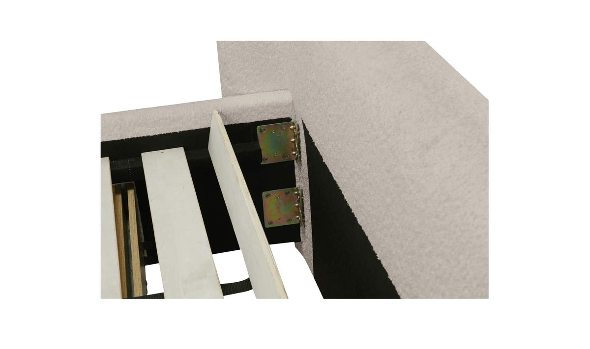 Sophia King Storage Bed Cream Chenille by Moe's Home Collection - view 13