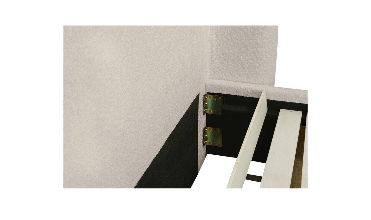 Sophia King Storage Bed Cream Chenille by Moe's Home Collection - view 10