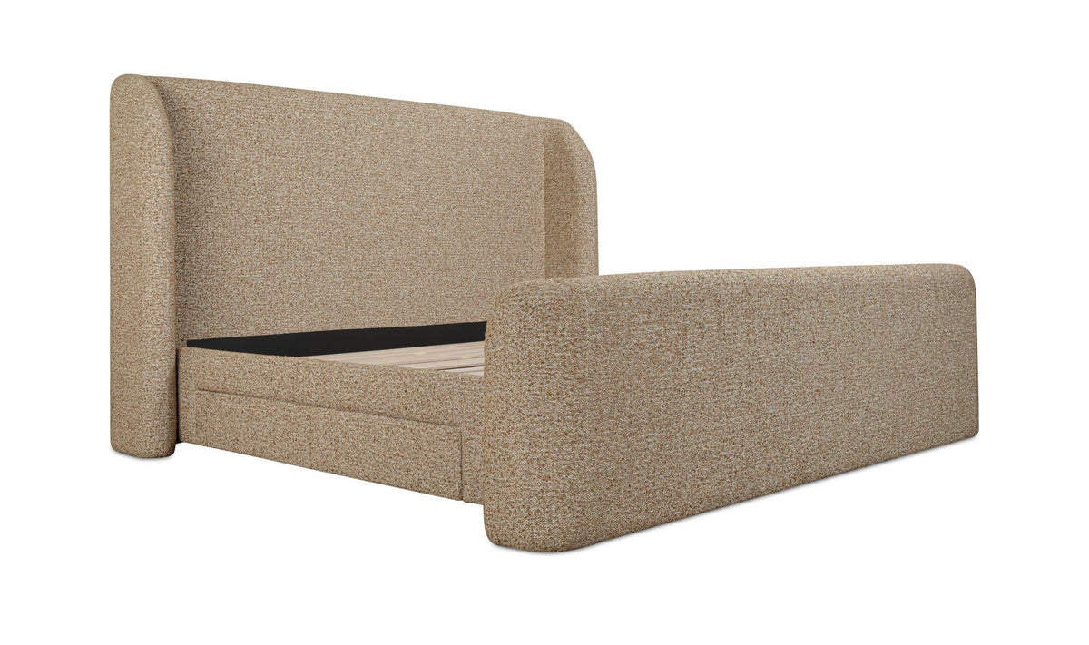 Sophia King Storage Bed Speckled Light Brown by Moe's Home Collection - view 8