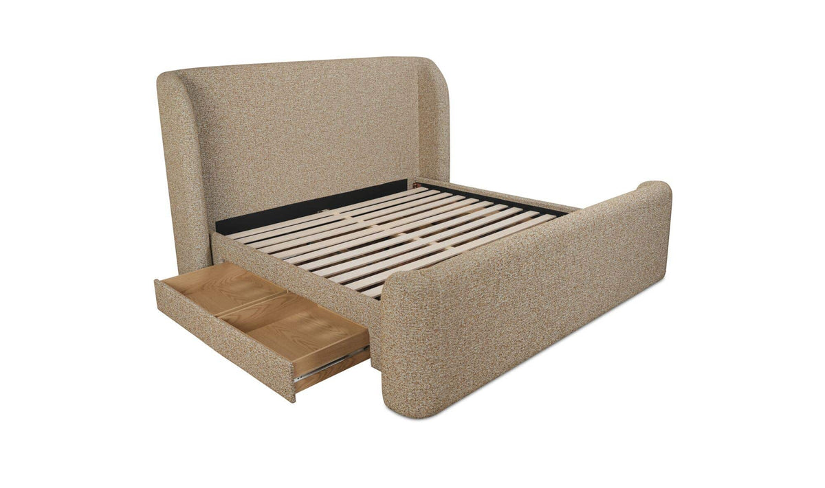 Sophia King Storage Bed Speckled Light Brown by Moe's Home Collection - view 9