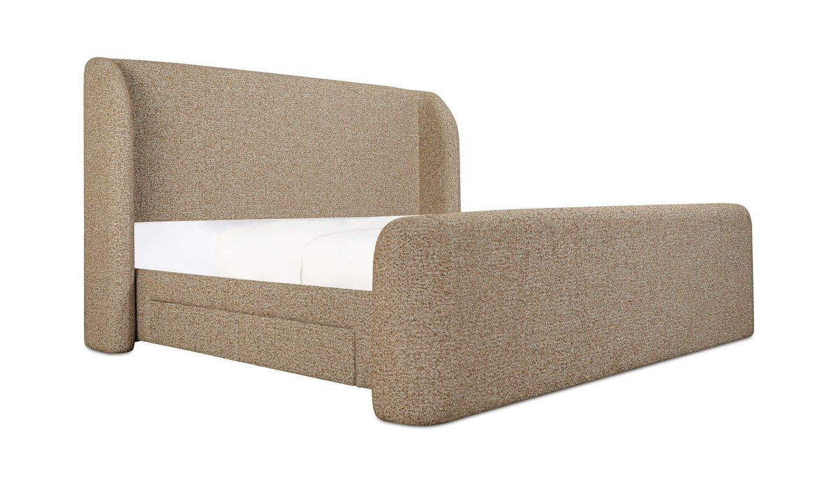 Sophia King Storage Bed Speckled Light Brown by Moe's Home Collection - view 2