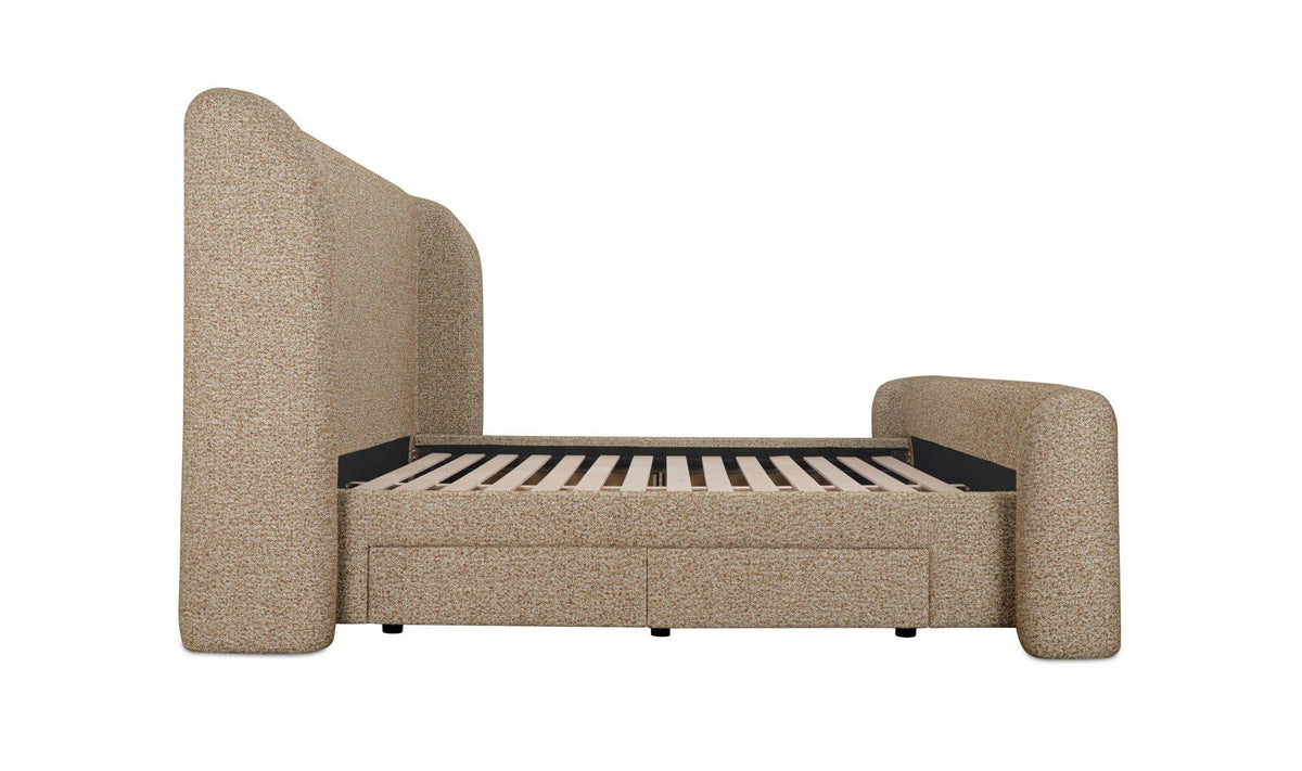 Sophia King Storage Bed Speckled Light Brown by Moe's Home Collection - view 10