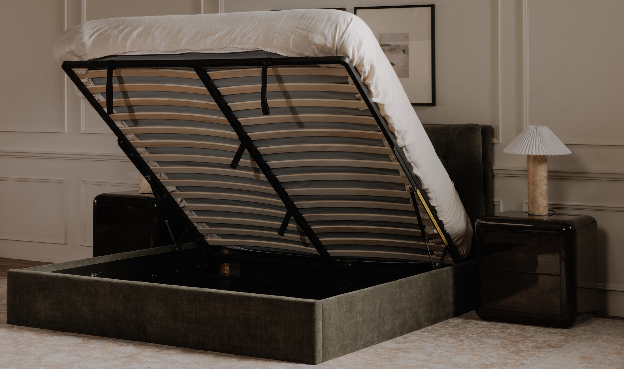 Sebastion King Storage Bed Green by Moe's Home Collection - view 9