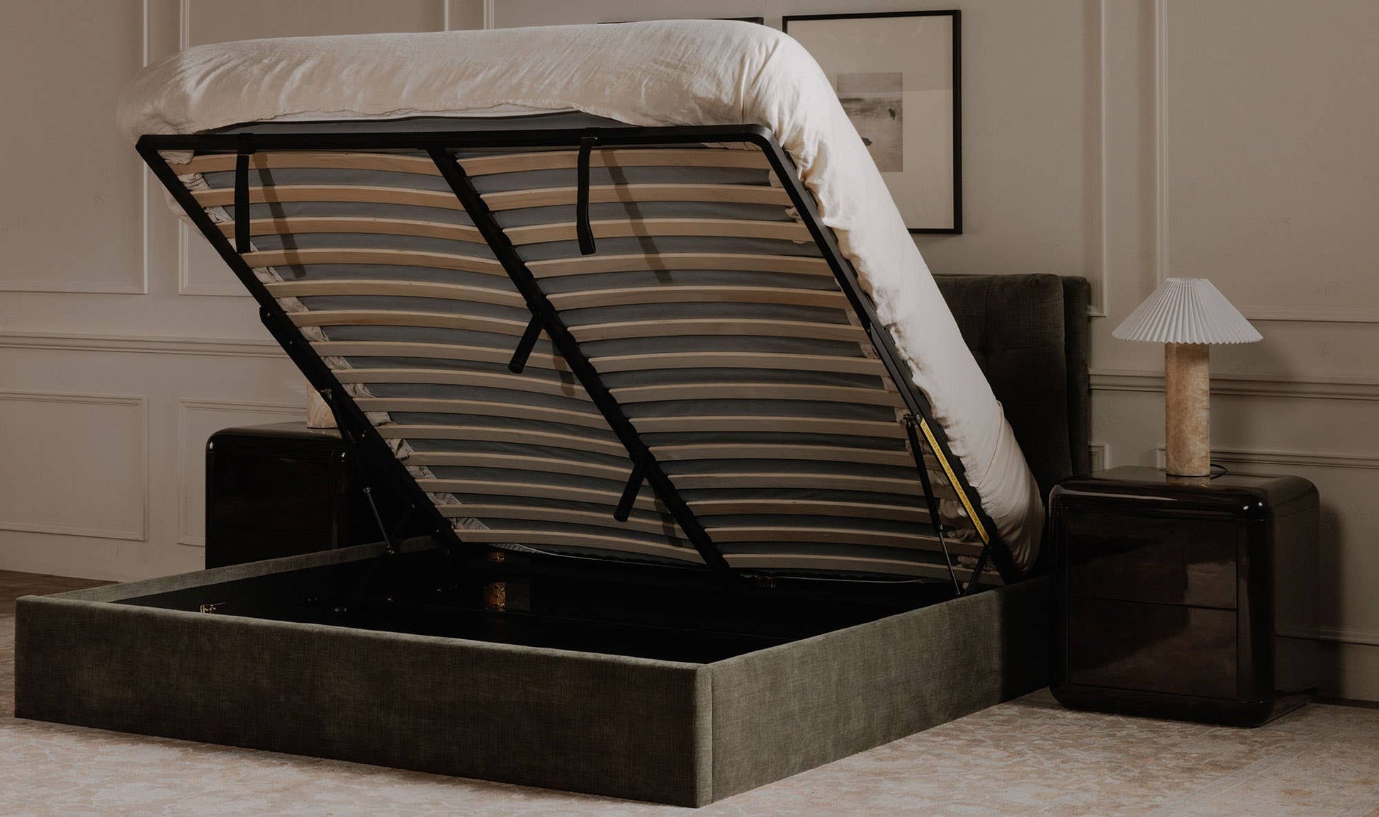 Sebastion Queen Storage Bed Green by Moe's Home Collection - view 9
