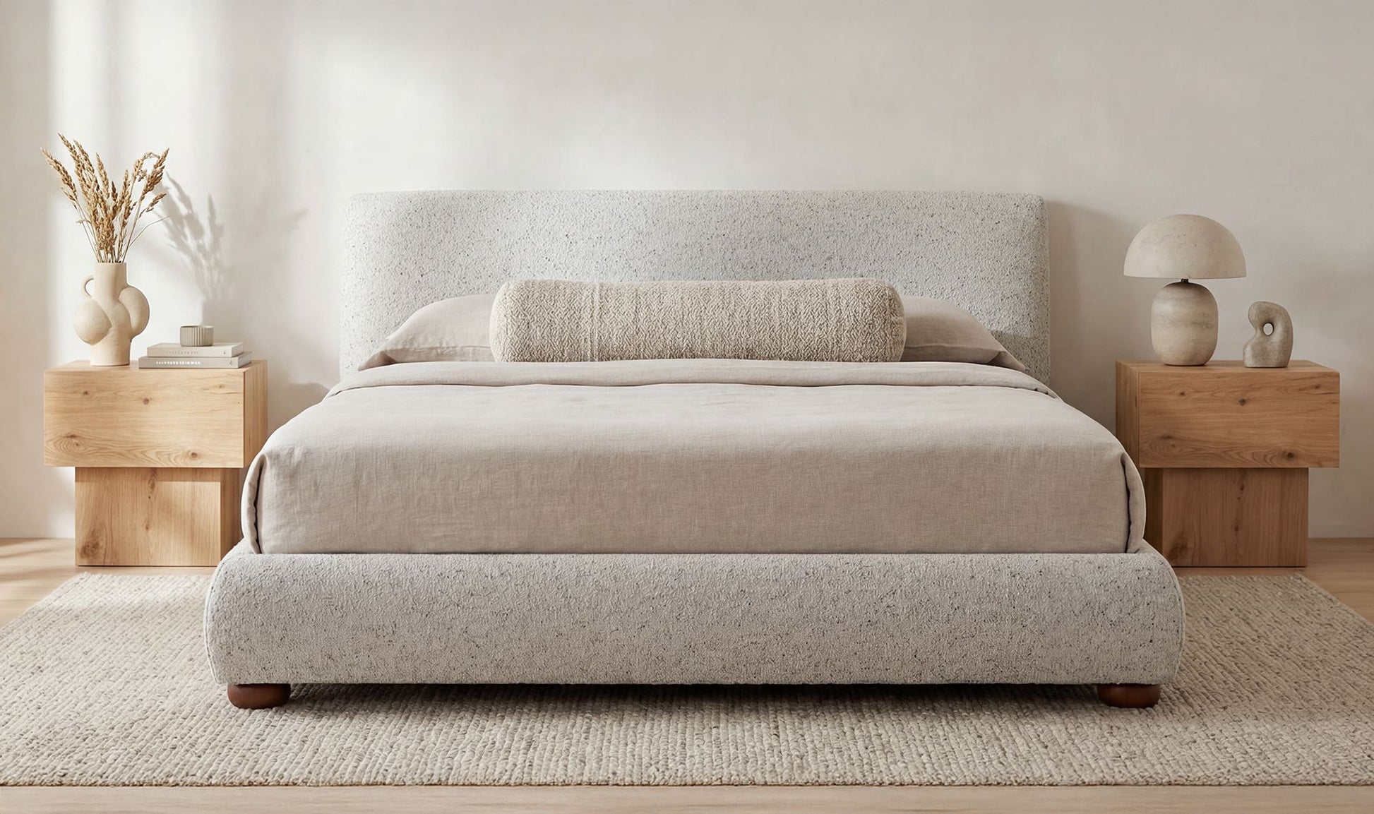 Beau King Storage Bed Speckled Light Grey by Moe's Home Collection - view 6