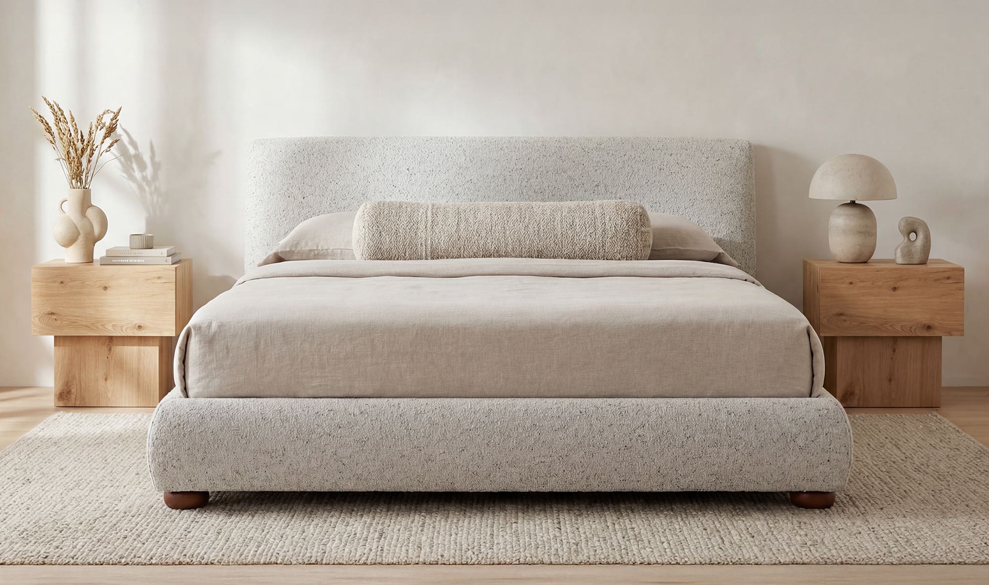 Beau Queen Storage Bed Speckled Light Grey by Moe's Home Collection - view 6