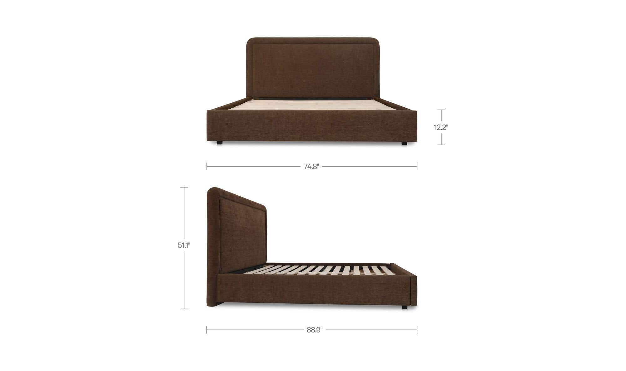 Simon Queen Storage Bed Brown by Moe's Home Collection - view 14
