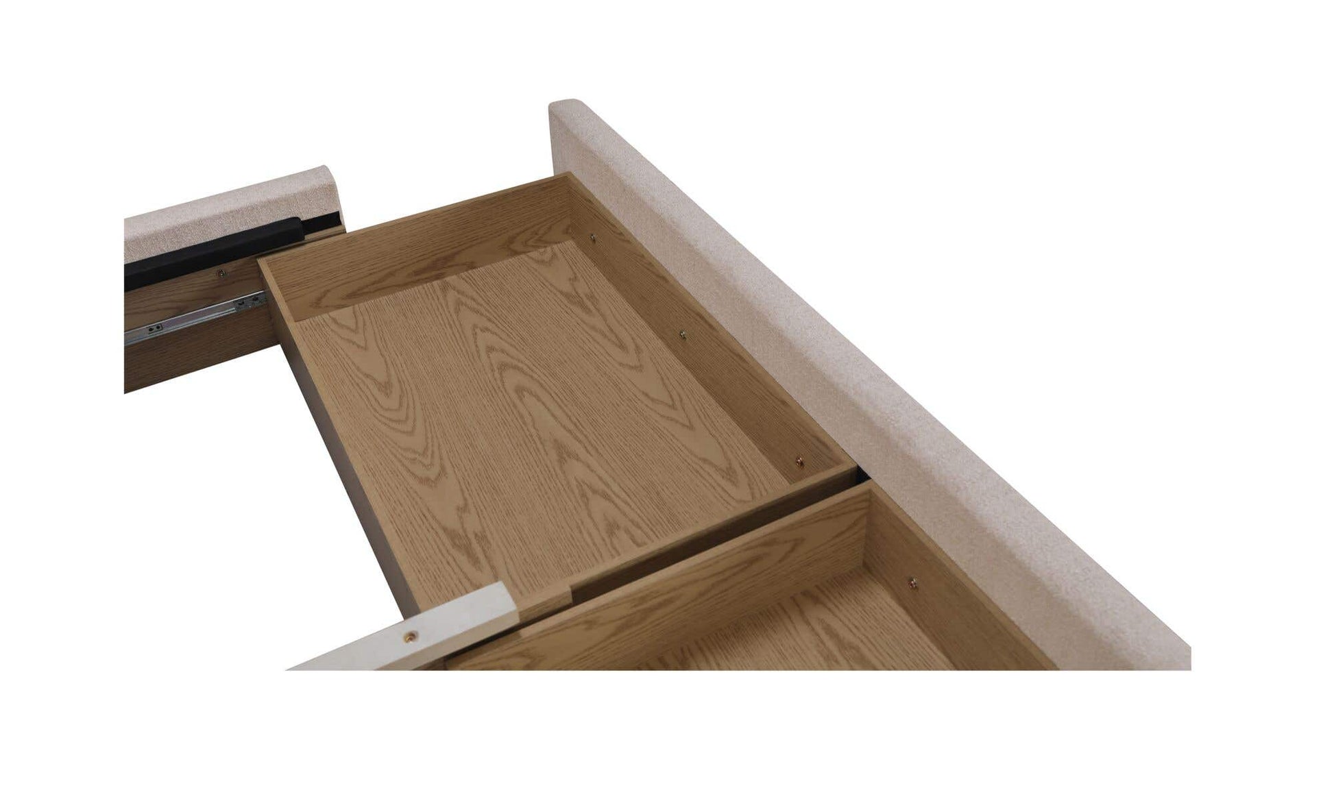 Simon Queen Storage Bed Flecked Beige by Moe's Home Collection - view 12