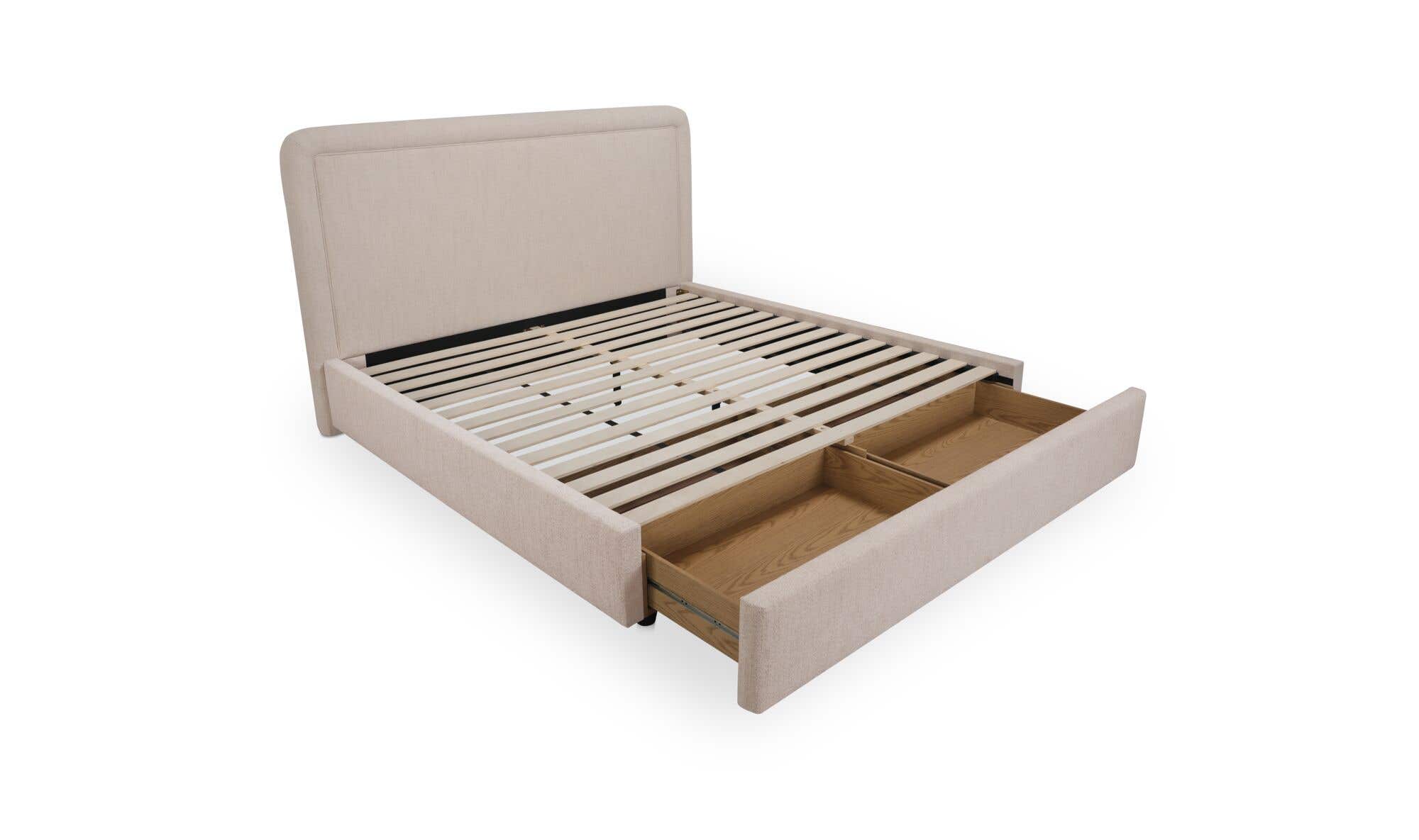 Simon Queen Storage Bed Flecked Beige by Moe's Home Collection - view 8