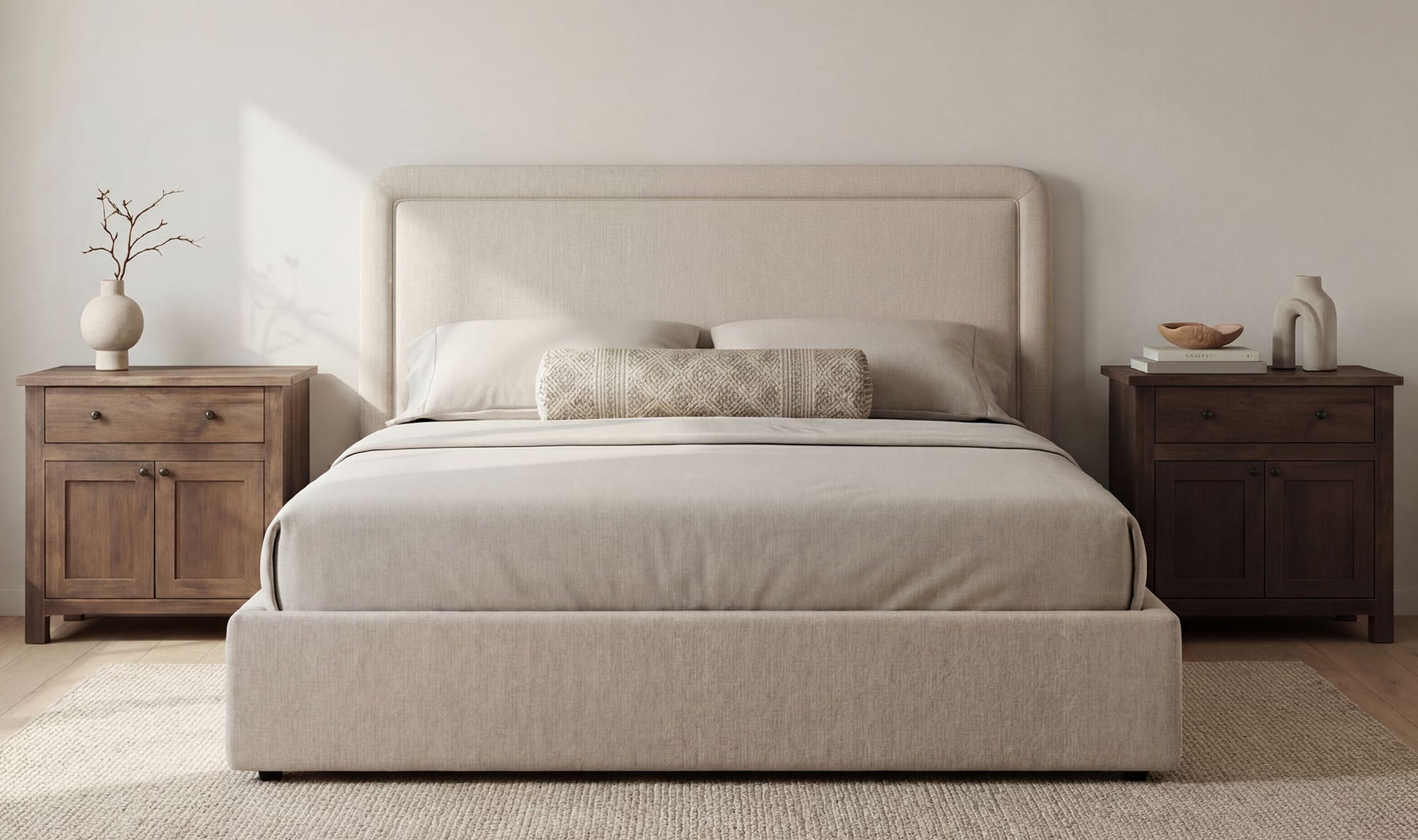 Simon King Storage Bed Flecked Beige by Moe's Home Collection - view 5