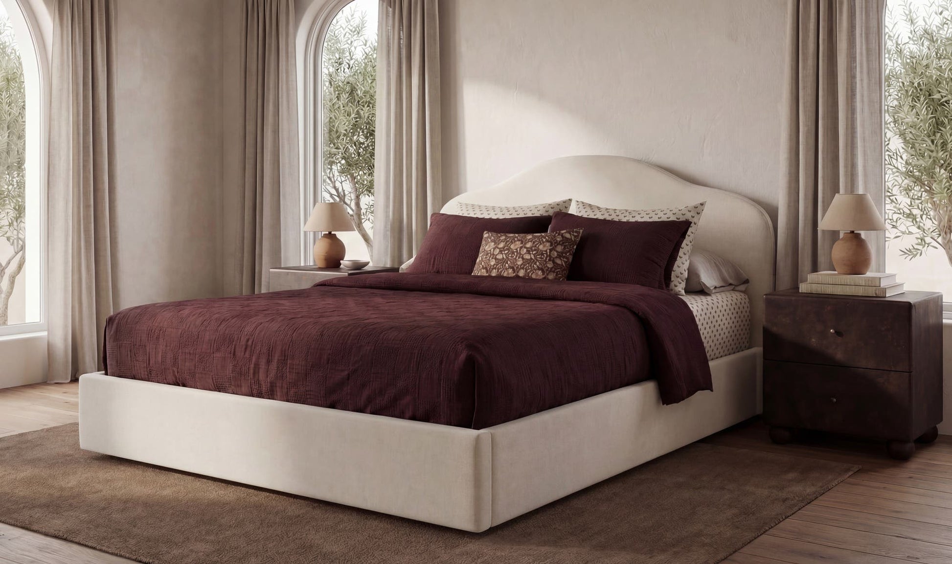 Maggie King Storage Bed Cream by Moe's Home Collection - view 6