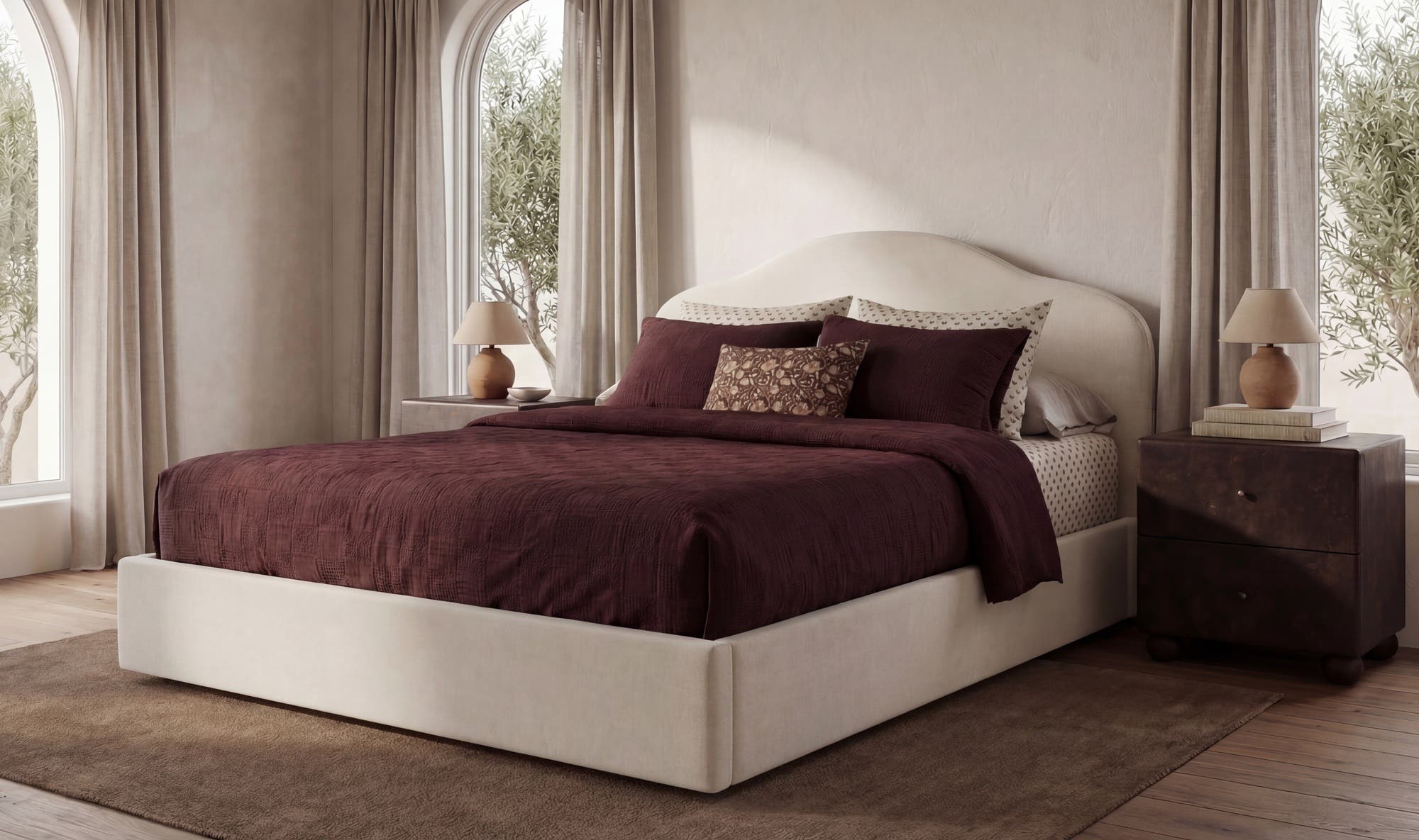 Maggie Queen Storage Bed Cream by Moe's Home Collection - view 6