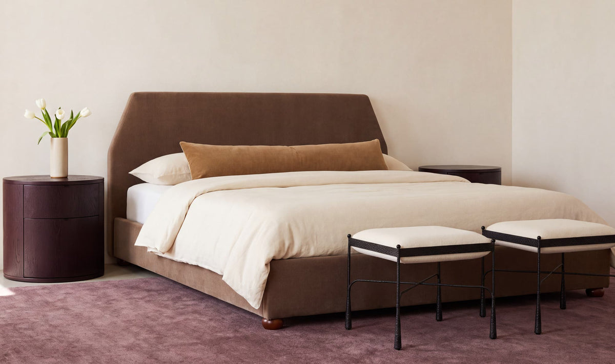 Alfie Queen Storage Bed Light Brown by Moe's Home Collection - view 3