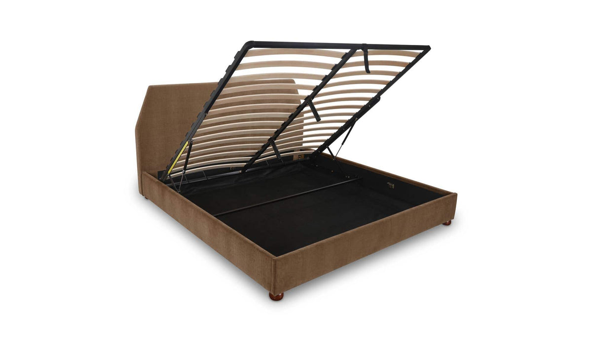 Alfie Queen Storage Bed Light Brown by Moe's Home Collection - view 8