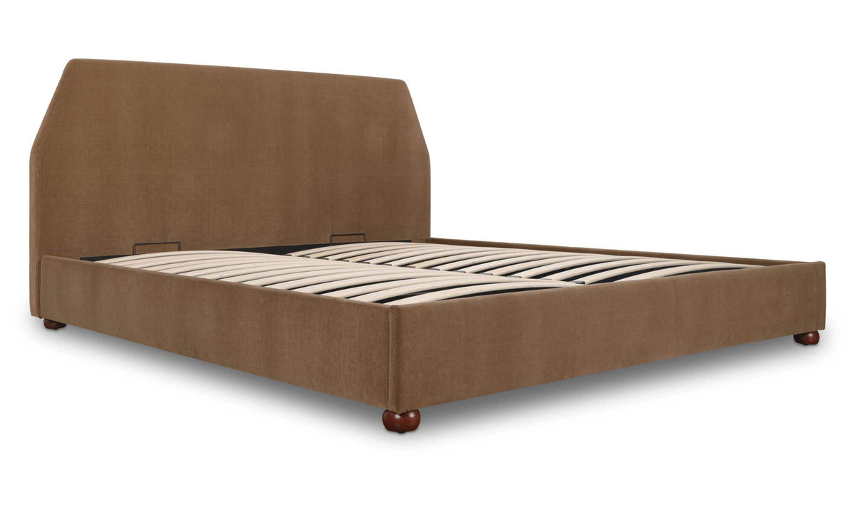 Alfie Queen Storage Bed Light Brown by Moe's Home Collection - view 7
