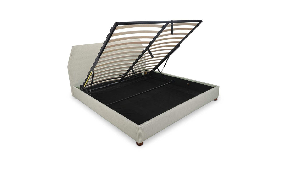 Alfie Queen Storage Bed Green Stripe by Moe's Home Collection - view 12