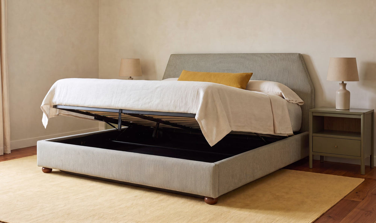 Alfie King Storage Bed Green Stripe by Moe's Home Collection - view 4