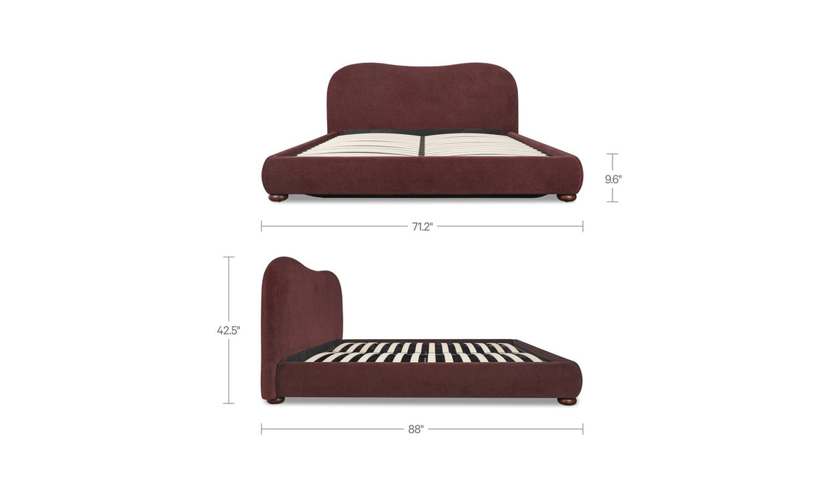 Martine Queen Storage Bed Berry by Moe's Home Collection - view 16